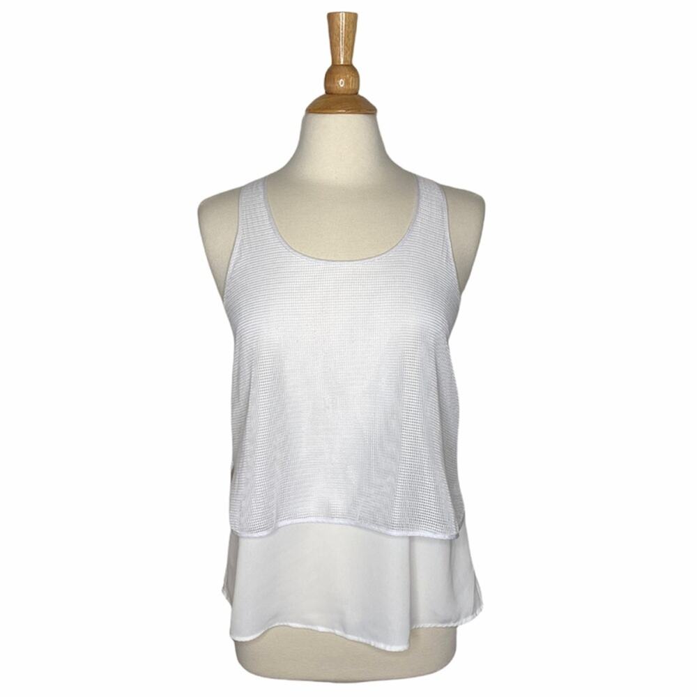 Banana Republic White Netted Tank Top Blouse FS12